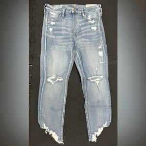 American Eagle Outfitters Light Blue Distressed Jeans